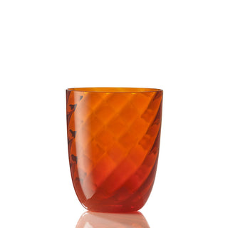 Nason Moretti Idra twisted optic water glass - Murano glass Nason Moretti Orange - Buy now on ShopDecor - Discover the best products by NASON MORETTI design