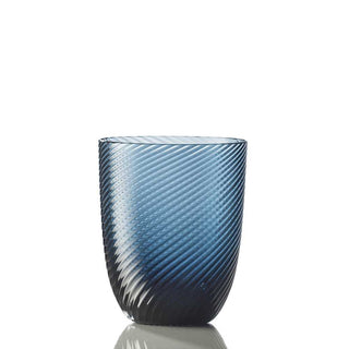Nason Moretti Idra twisted striped water glass - Murano glass Nason Moretti Air force blue - Buy now on ShopDecor - Discover the best products by NASON MORETTI design