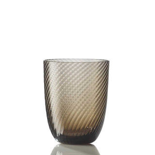 Nason Moretti Idra twisted striped water glass - Murano glass Nason Moretti Brown - Buy now on ShopDecor - Discover the best products by NASON MORETTI design