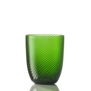 Nason Moretti Idra twisted striped water glass - Murano glass Nason Moretti Green - Buy now on ShopDecor - Discover the best products by NASON MORETTI design