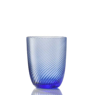Nason Moretti Idra twisted striped water glass - Murano glass Nason Moretti Light blue - Buy now on ShopDecor - Discover the best products by NASON MORETTI design