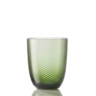 Nason Moretti Idra twisted striped water glass - Murano glass Nason Moretti Soraya green - Buy now on ShopDecor - Discover the best products by NASON MORETTI design