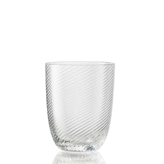 Nason Moretti Idra twisted striped water glass - Murano glass Transparent - Buy now on ShopDecor - Discover the best products by NASON MORETTI design