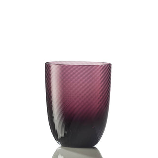 Nason Moretti Idra twisted striped water glass - Murano glass Nason Moretti Violet - Buy now on ShopDecor - Discover the best products by NASON MORETTI design