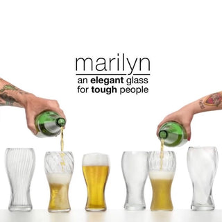 Nason Moretti Marilyn set 6 beer glasses in Murano glass - Buy now on ShopDecor - Discover the best products by NASON MORETTI design