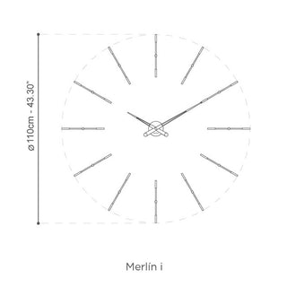 Nomon Merlin I 12 wall clock - Buy now on ShopDecor - Discover the best products by NOMON design
