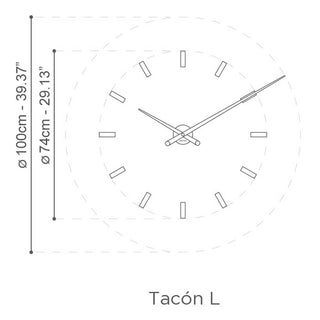 Nomon Tacòn I 12 wall clock - Buy now on ShopDecor - Discover the best products by NOMON design