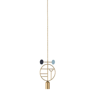 Nomon Wooden Dots pendant lamp gold structure 1 element Multicolour WD06 - Buy now on ShopDecor - Discover the best products by NOMON design