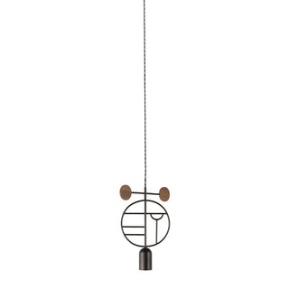 Nomon Wooden Dots pendant lamp graphite structure 1 element Walnut WD06 - Buy now on ShopDecor - Discover the best products by NOMON design
