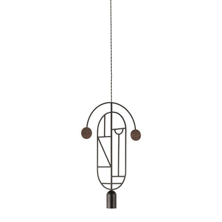 Nomon Wooden Dots pendant lamp graphite structure 1 element Walnut WD07 - Buy now on ShopDecor - Discover the best products by NOMON design