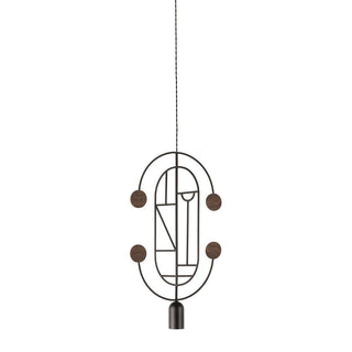 Nomon Wooden Dots pendant lamp graphite structure 1 element Walnut WDS04 - Buy now on ShopDecor - Discover the best products by NOMON design