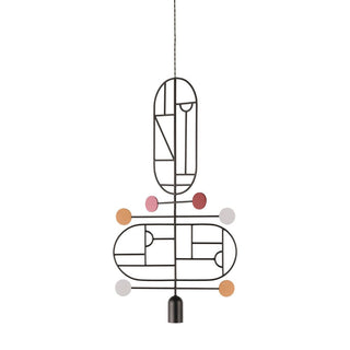 Nomon Wooden Dots pendant lamp graphite structure 2 elements Multicolour WDS13 - Buy now on ShopDecor - Discover the best products by NOMON design