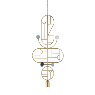 Nomon Wooden Dots pendant lamp gold structure 3 elements Multicolour WDS15 - Buy now on ShopDecor - Discover the best products by NOMON design