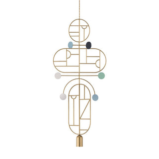 Nomon Wooden Dots pendant lamp gold structure 3 elements Multicolour WDS19 - Buy now on ShopDecor - Discover the best products by NOMON design