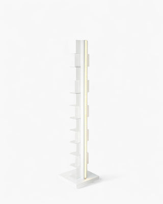 Opinion Ciatti Ptolomeo Luce vertical bookcase with LED lighting White 160 cm. - 63 in. - Buy now on ShopDecor - Discover the best products by OPINION CIATTI design