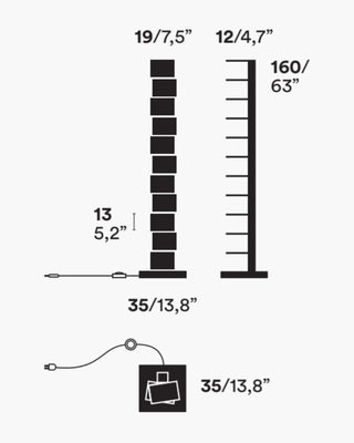 Opinion Ciatti Ptolomeo Luce vertical bookcase with LED lighting - Buy now on ShopDecor - Discover the best products by OPINION CIATTI design