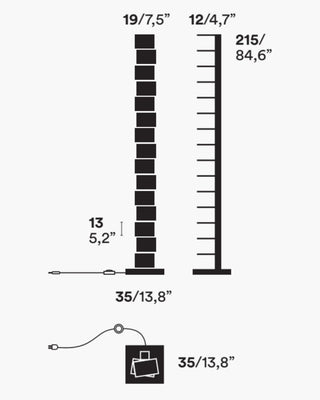 Opinion Ciatti Ptolomeo Luce vertical bookcase with LED lighting - Buy now on ShopDecor - Discover the best products by OPINION CIATTI design