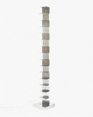 Opinion Ciatti Ptolomeo Luce vertical bookcase with LED lighting Stainless steel 215 cm. - 84.6 in. - Buy now on ShopDecor - Discover the best products by OPINION CIATTI design