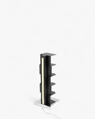 Opinion Ciatti Ptolomeo Luce vertical bookcase with LED lighting Steel Black 75 cm. - 29.6 in. - Buy now on ShopDecor - Discover the best products by OPINION CIATTI design