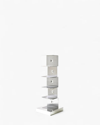 Opinion Ciatti Ptolomeo Luce vertical bookcase with LED lighting Stainless steel 75 cm. - 29.6 in. - Buy now on ShopDecor - Discover the best products by OPINION CIATTI design