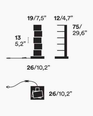 Opinion Ciatti Ptolomeo Luce vertical bookcase with LED lighting - Buy now on ShopDecor - Discover the best products by OPINION CIATTI design