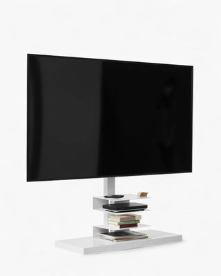 Opinion Ciatti Ptolomeo TV Smart TV stand with shelves Glossy white - Buy now on ShopDecor - Discover the best products by OPINION CIATTI design