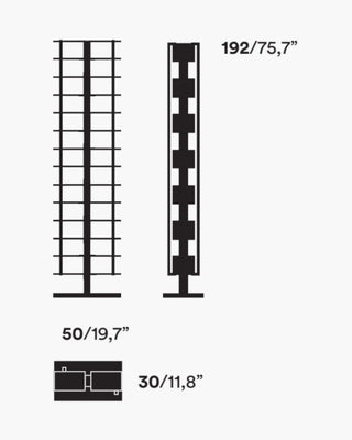 Opinion Ciatti Ptolomeo x2 vertical bookcase with double row of shelves - Buy now on ShopDecor - Discover the best products by OPINION CIATTI design
