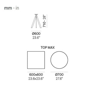 Pedrali Arki-Base steel table base