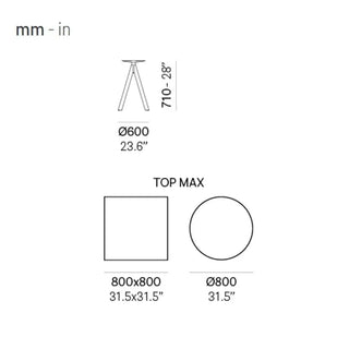 Pedrali Arki-Base steel table base