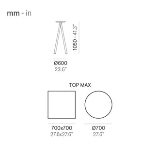 Pedrali Arki-Base ARK4H105 steel high table base - Buy now on ShopDecor - Discover the best products by PEDRALI design