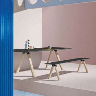 Pedrali Arki-Desk Wood ARKW7 table with solid laminate top