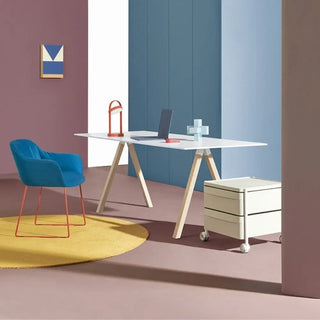 Pedrali Arki-Desk Wood ARKW7 table with solid laminate top