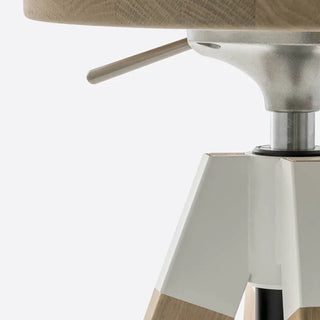 Pedrali Arki-Stool ARKW6 oak stool with steel footrest