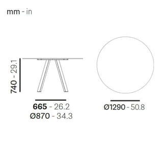 Pedrali Arki-Table with solid laminate top
