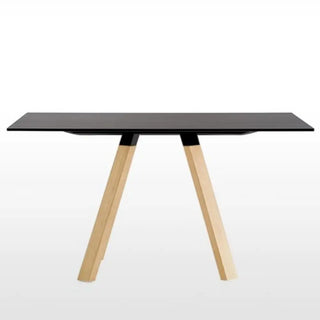 Pedrali Arki-Table Wood with solid laminate top Bleached oak RS Solid laminate FNP-NE 139x139 cm - Buy now on ShopDecor - Discover the best products by PEDRALI design