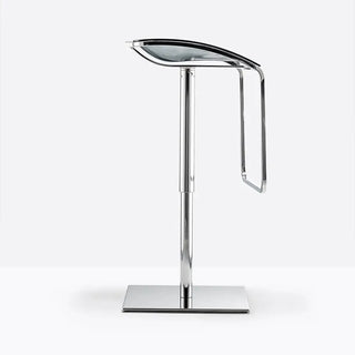 Pedrali Arod 570 stool with chromed base and adjustable polycarbonate seat
