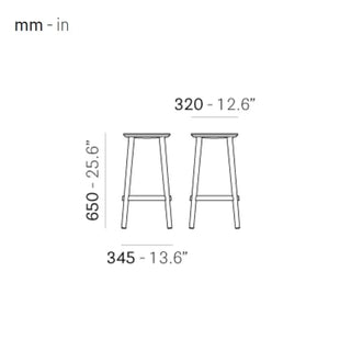Pedrali Babila ash stool