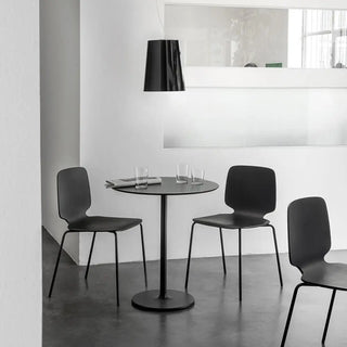 Pedrali Babila 2710 ash chair with steel legs