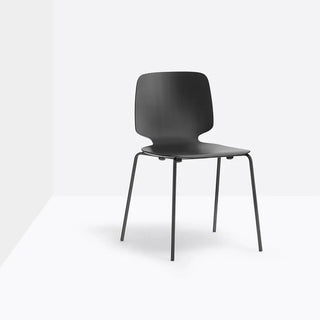 Pedrali Babila 2710 ash chair with steel legs