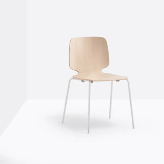 Pedrali Babila 2710 ash chair with steel legs