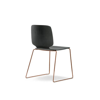 Pedrali Babila 2720 ash chair with steel sled base