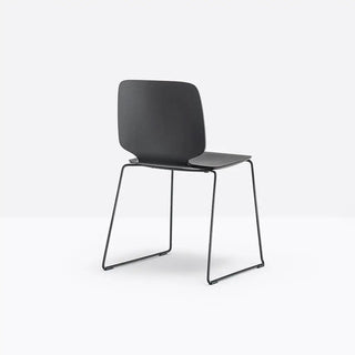Pedrali Babila 2720 ash chair with steel sled base