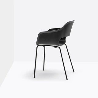 Pedrali Babila 2735 armchair with steel legs and technopolymer shell