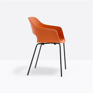 Pedrali Babila 2735 armchair with steel legs and technopolymer shell