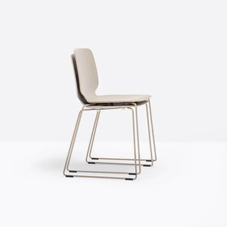 Pedrali Babila 2740 chair with steel sled base and technopolymer shell