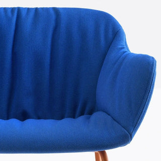 Pedrali Babila XL 2743R armchair with polypropylene shell - removable covering - steel sled base