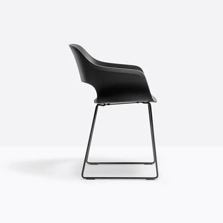 Pedrali Babila 2745 armchair with steel sled base and technopolymer shell