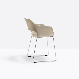 Pedrali Babila 2745 armchair with steel sled base and technopolymer shell