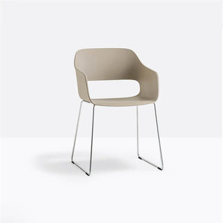 Pedrali Babila 2745 armchair with steel sled base and technopolymer shell