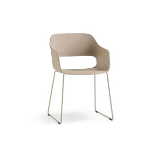 Pedrali Babila 2745 armchair with steel sled base and technopolymer shell